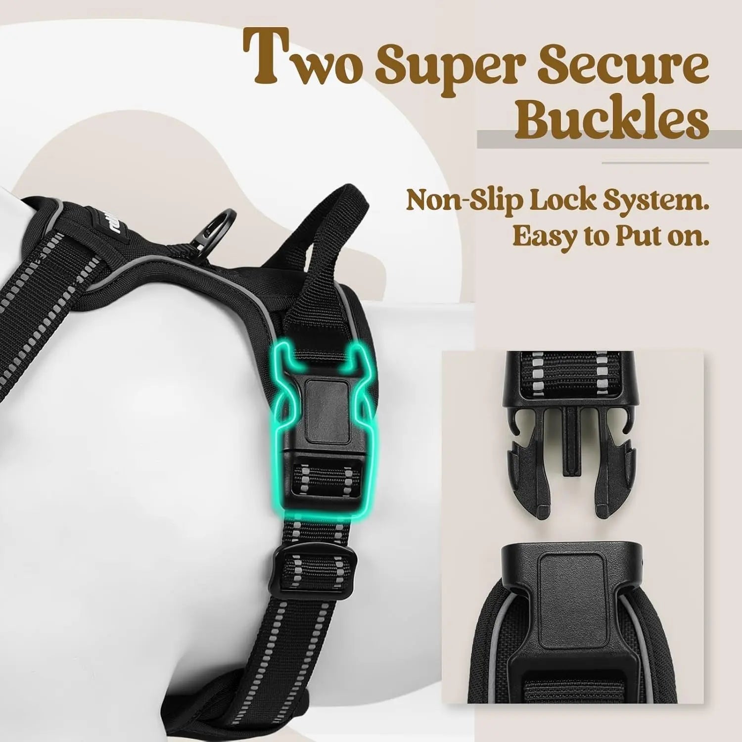 No Pull Dog Harness Reflective Adjustable Oxford Vest Dogs Control (All Sizes)