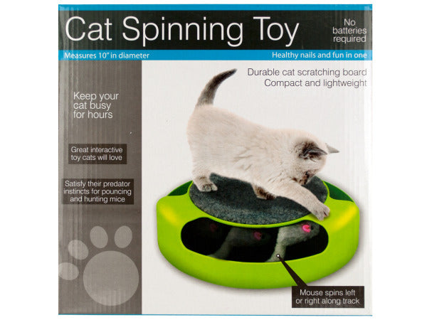 cat Scratch Pad Spinning Toy with Mouse