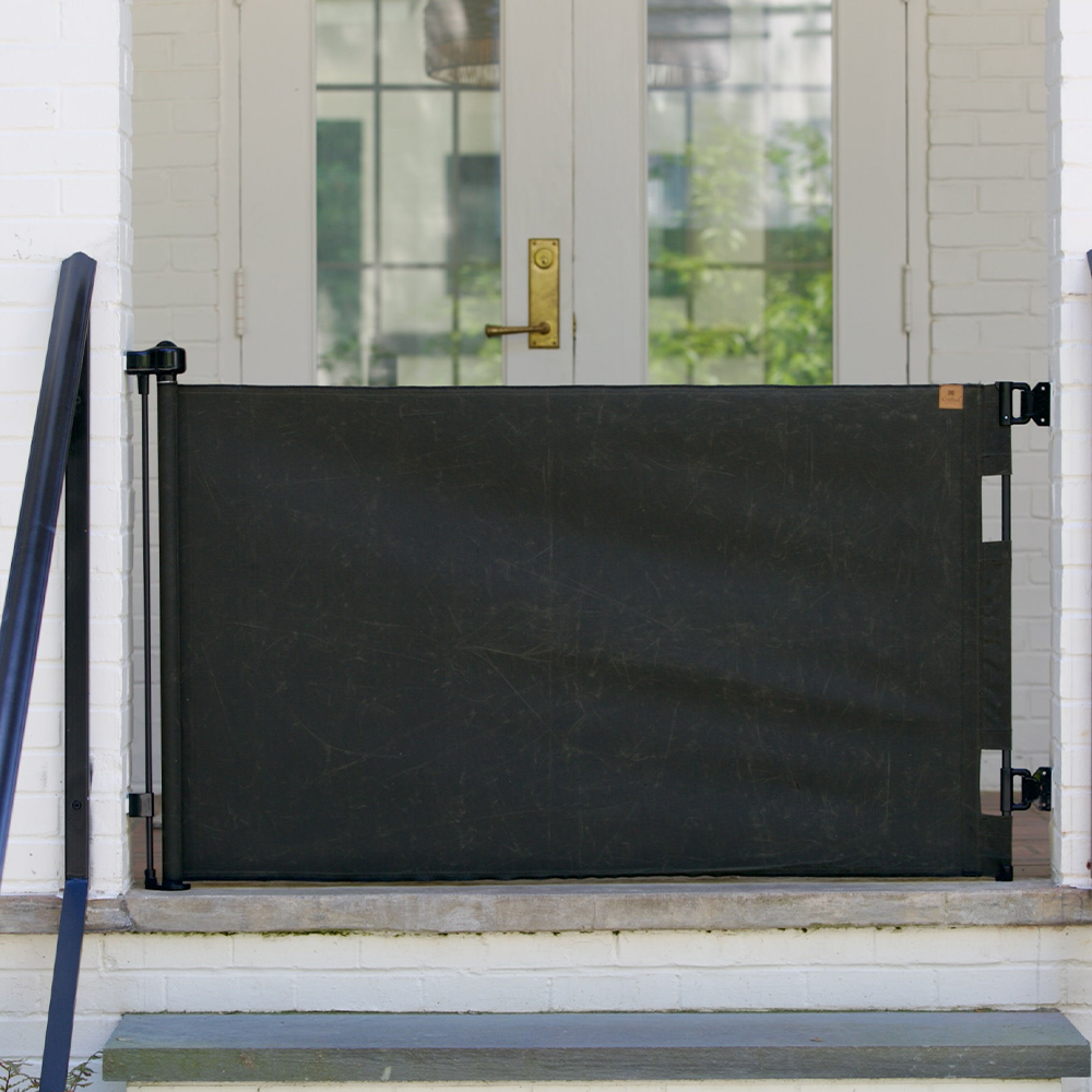 Oil Waxed Canvas Pet Safety Gate – Durable, Waterproof, Vintage-Inspired