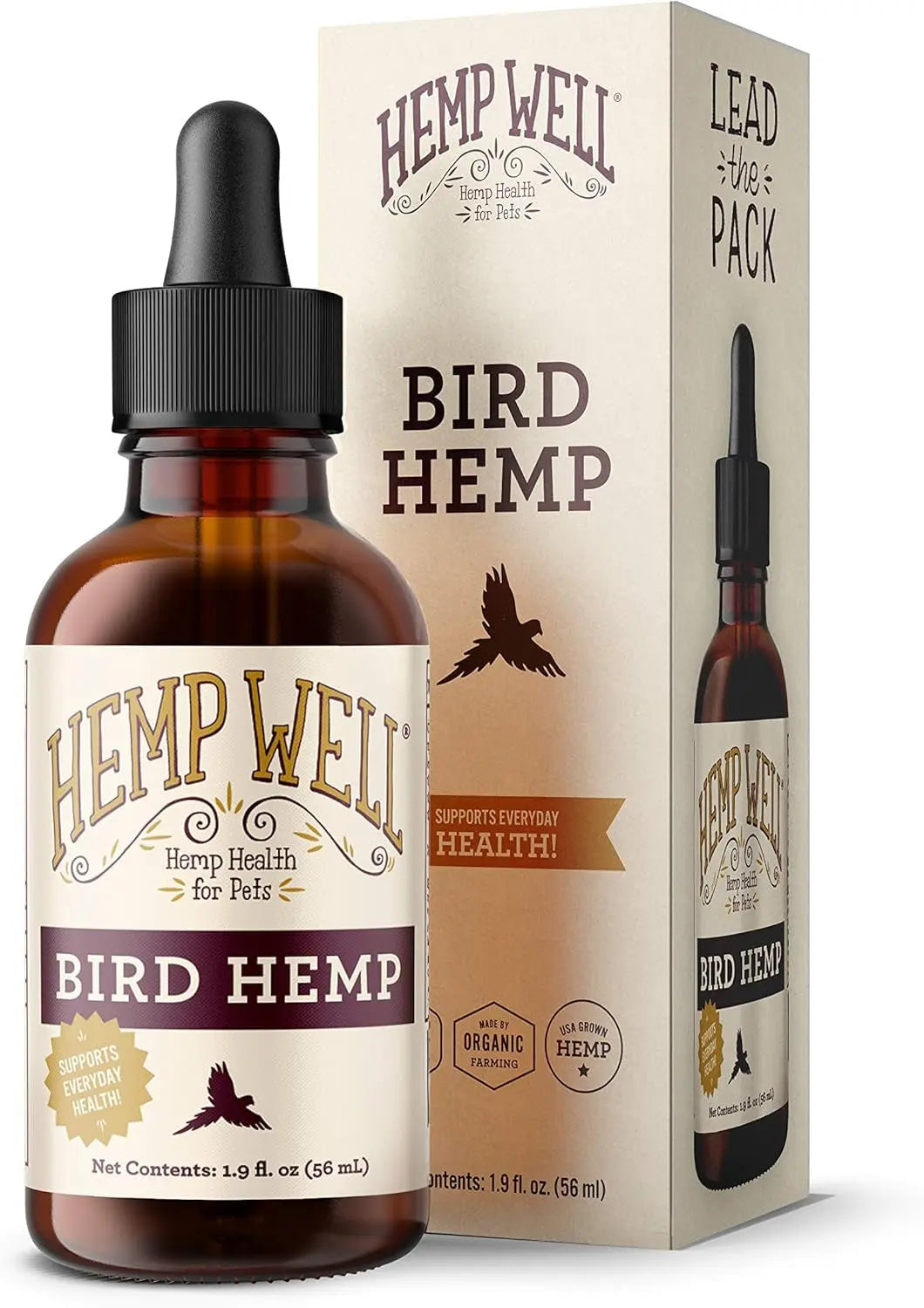 Organic Hemp Oil for Birds 2oz Feather & Immune Support Parrot