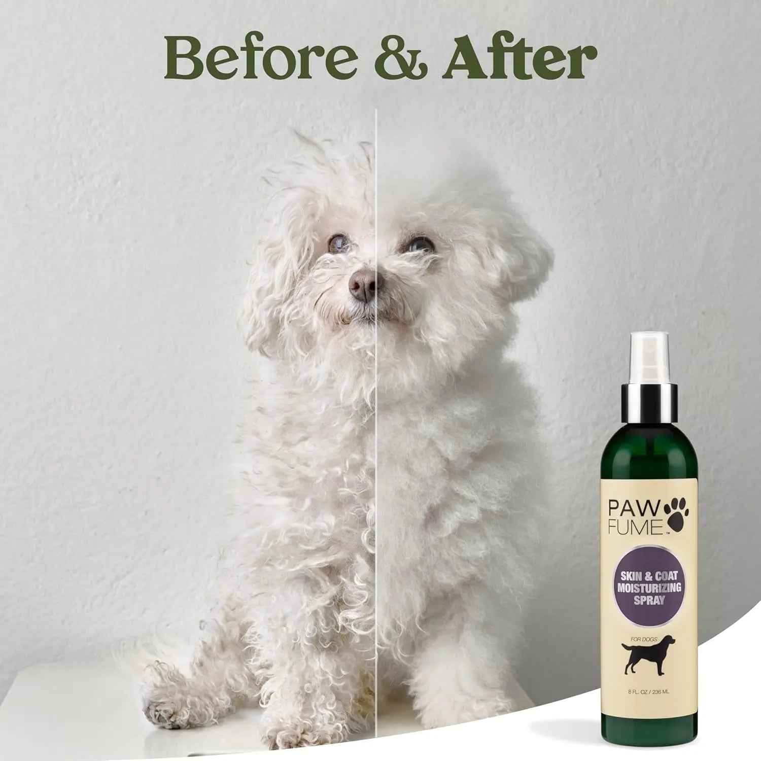 PAWFUME Deshedding Dog Shampoo & Conditioner – Probiotic Detangling Formula