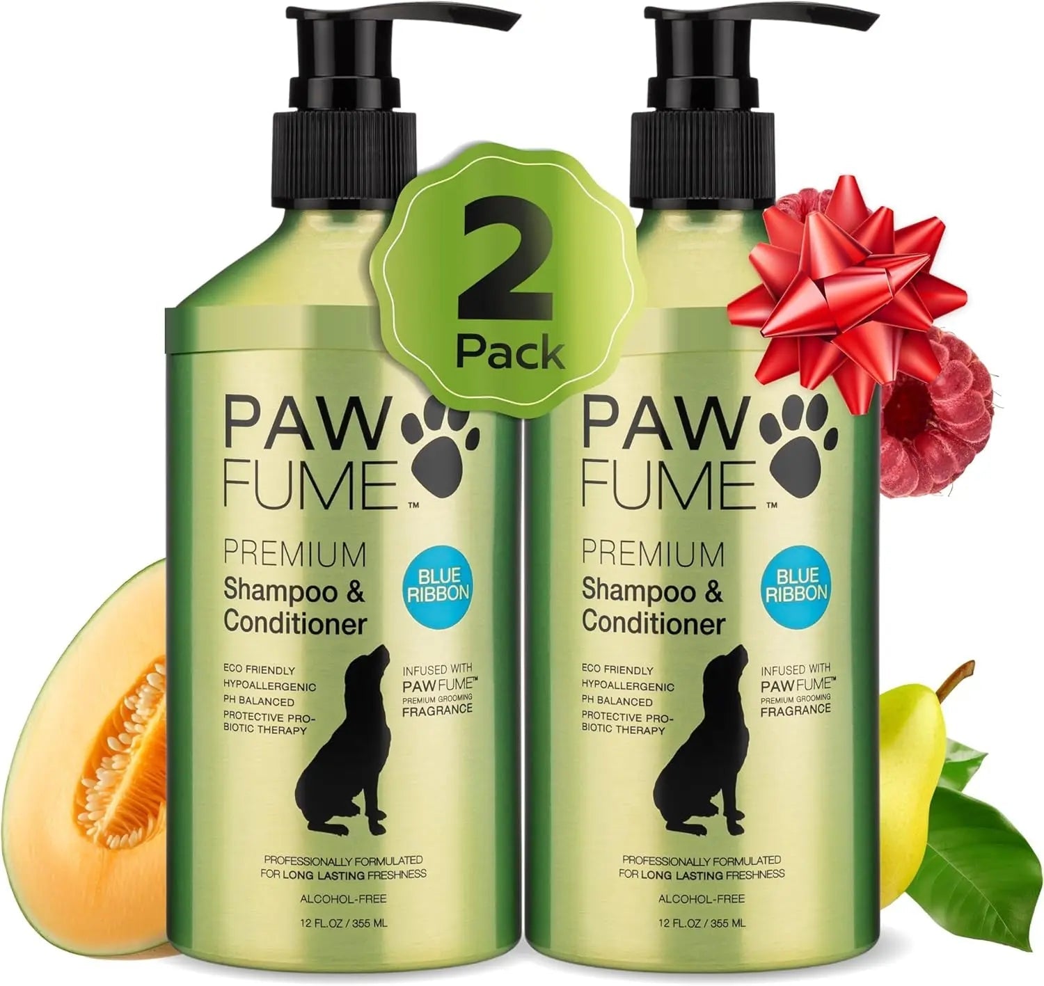 PAWFUME Deshedding Dog Shampoo & Conditioner – Probiotic Detangling Formula