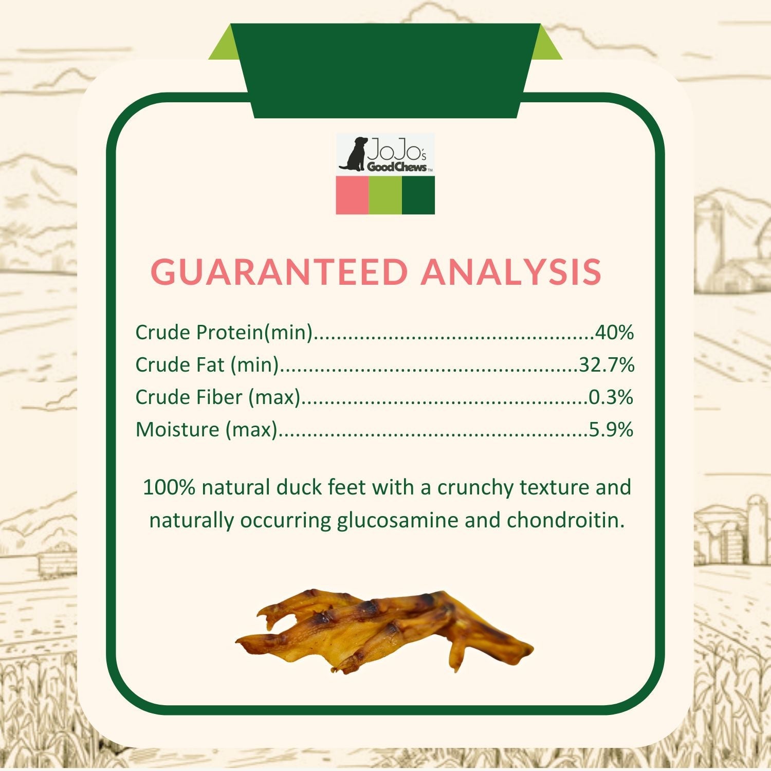 Country Living Duck Feet Dog Treats, 20-Pack