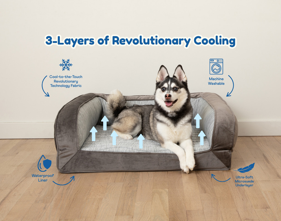 PupChill Cooling Bolster Dog Bed