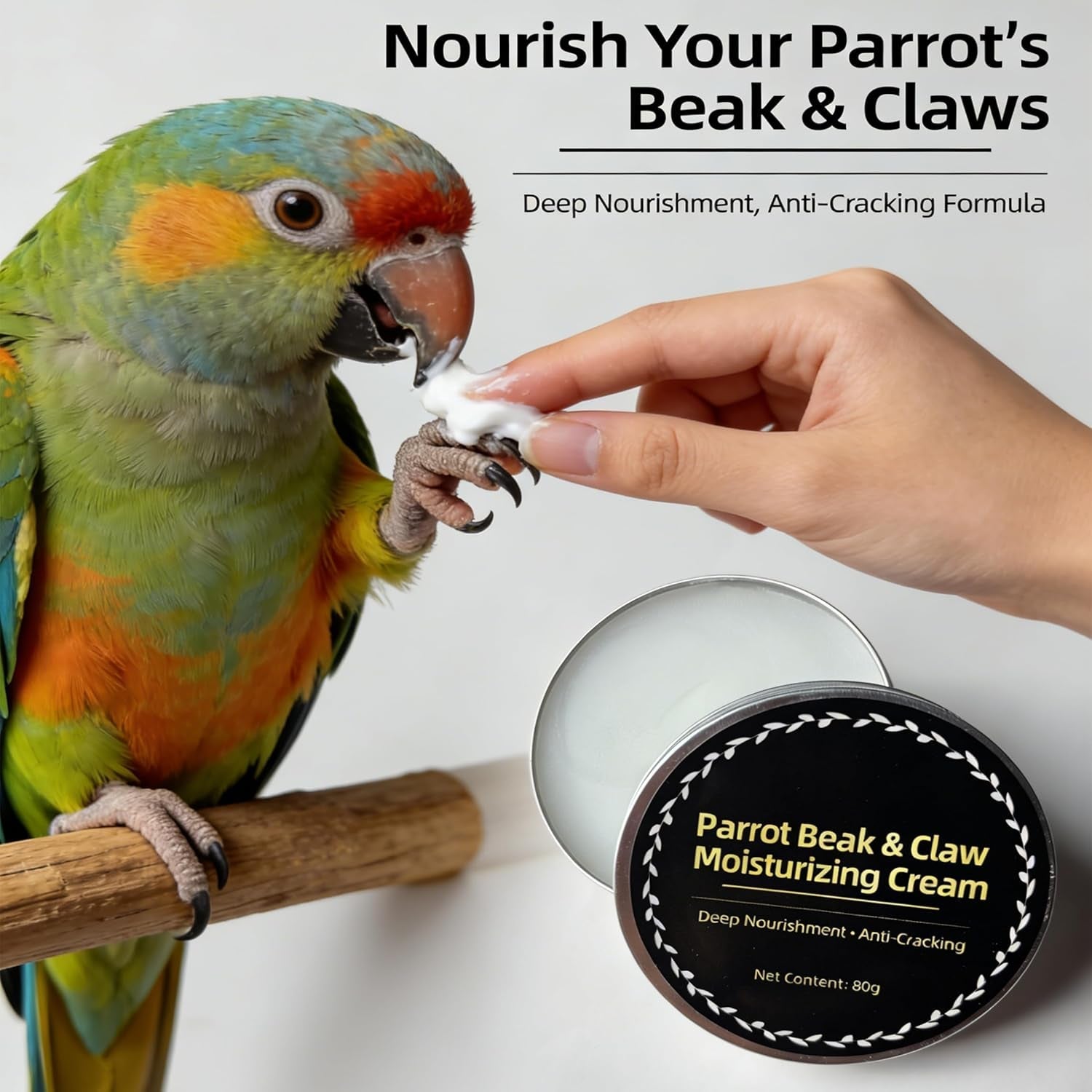 Parrot Beak Claw Moisturizer Cream 80g Anti Cracking Balm Birds Safe Care