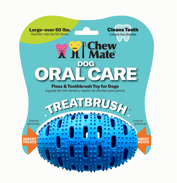 Natural Rubber Football Oral Care Toy >50 Lbs