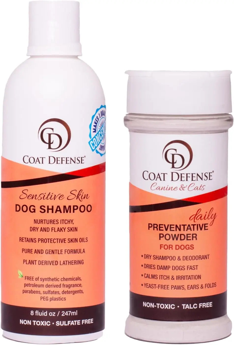 Paw Licker Bundle Dog Yeast Relief Powder & Sensitive Skin Shampoo
