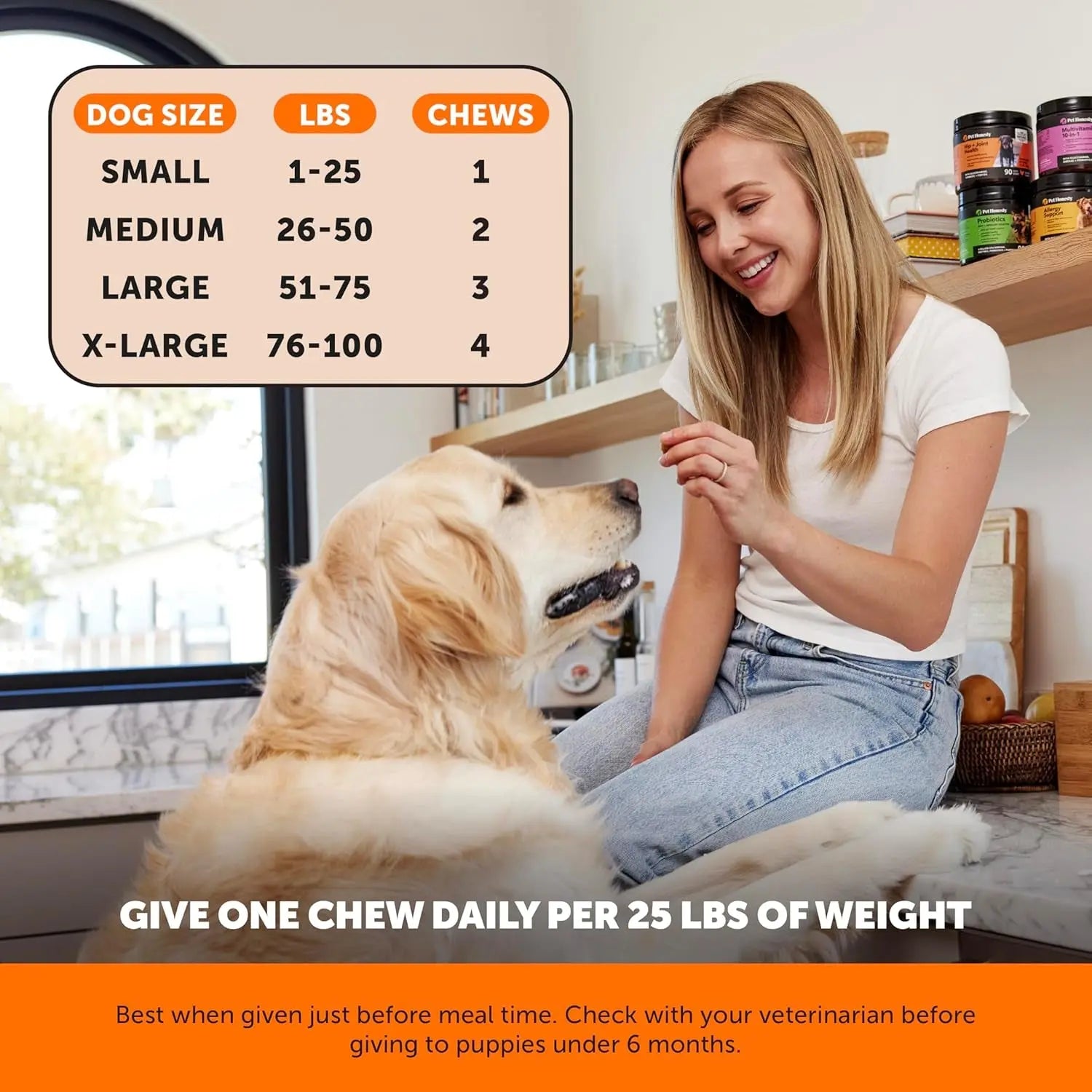 Pet Honesty Senior Hemp Hip & Joint Supplement for Dogs Mobility Chews 90 Ct