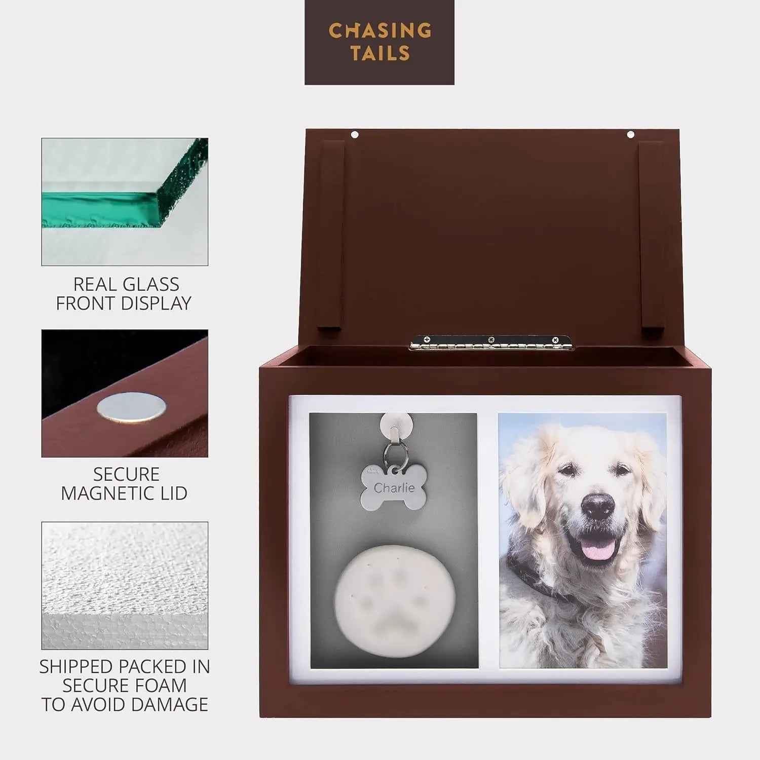 Pet Memorial Urn Keepsake Box  Paw Print Kit & Photo Album