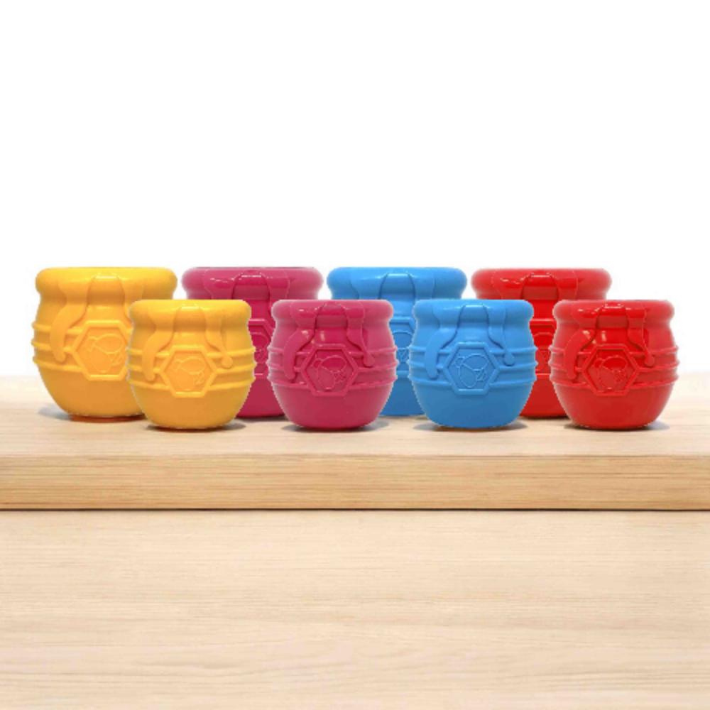 Honey Pot Dog eCup Treat Dispenser | Durable PUP-X Rubber Enrichment Toy | USA Made
