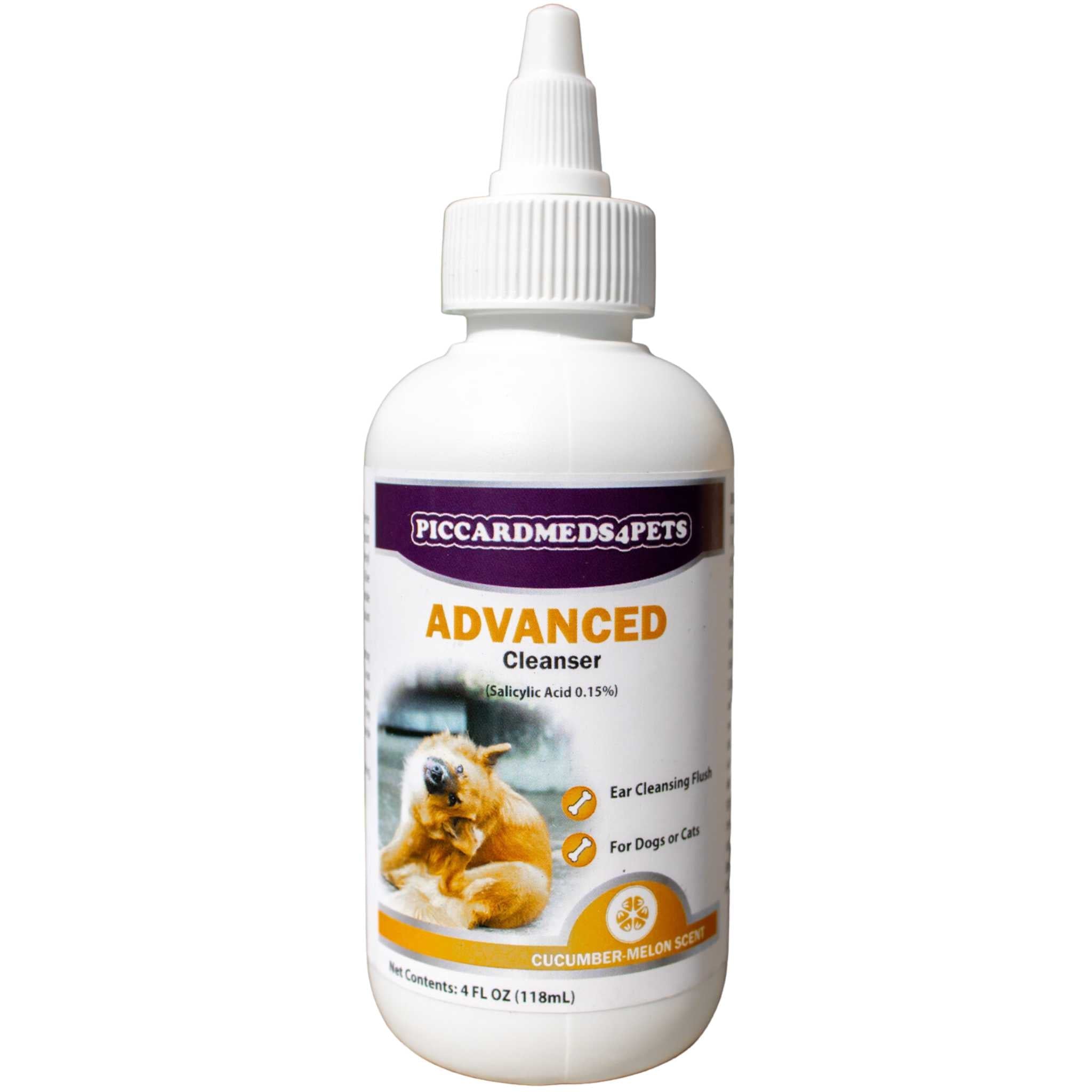 Piccardmeds4pets Ear Cleansing Solution  Salicylic Acid Aloe 4 oz. + Free Bandana