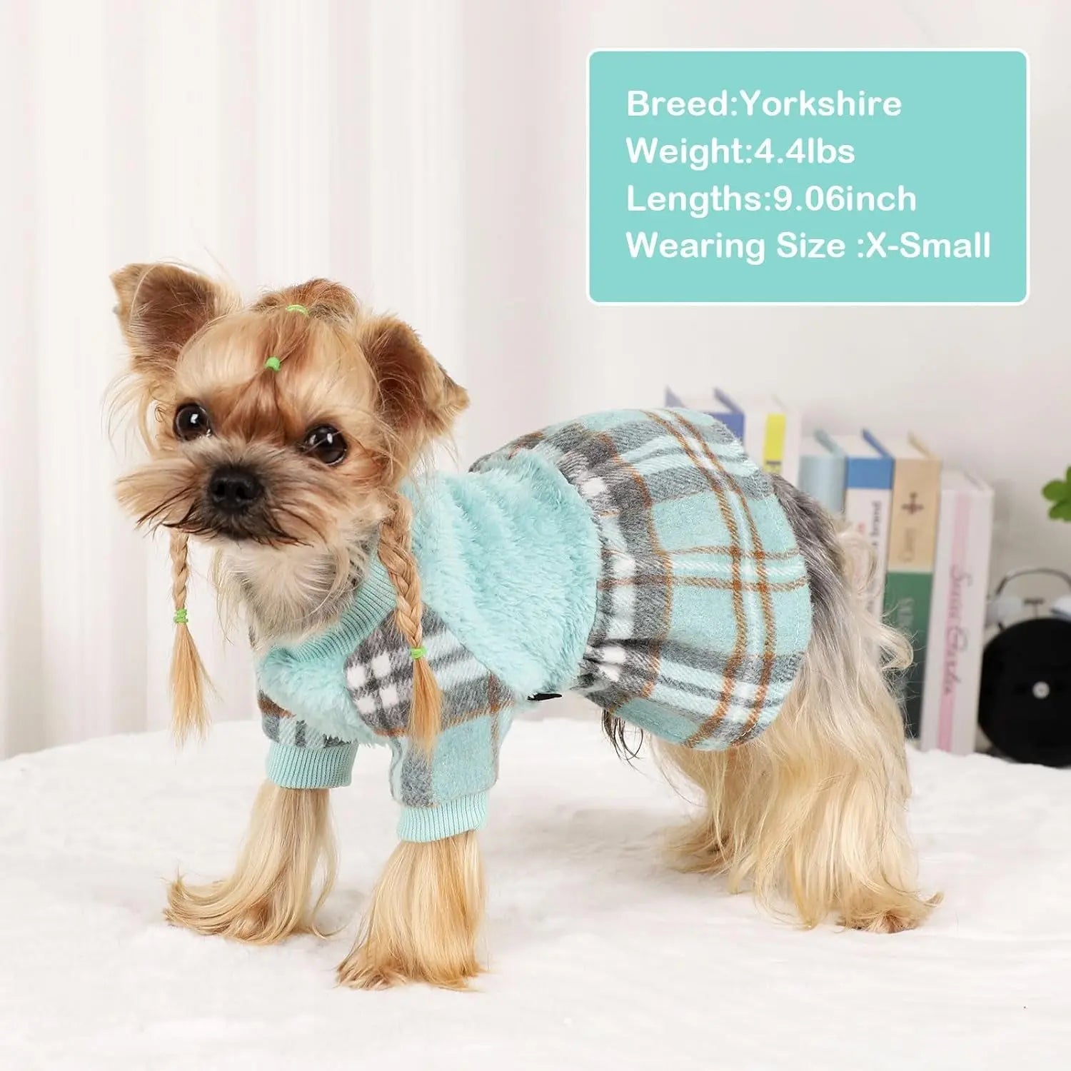 Plaid Dog Sweater Dress – Warm Winter Outfit for Puppies