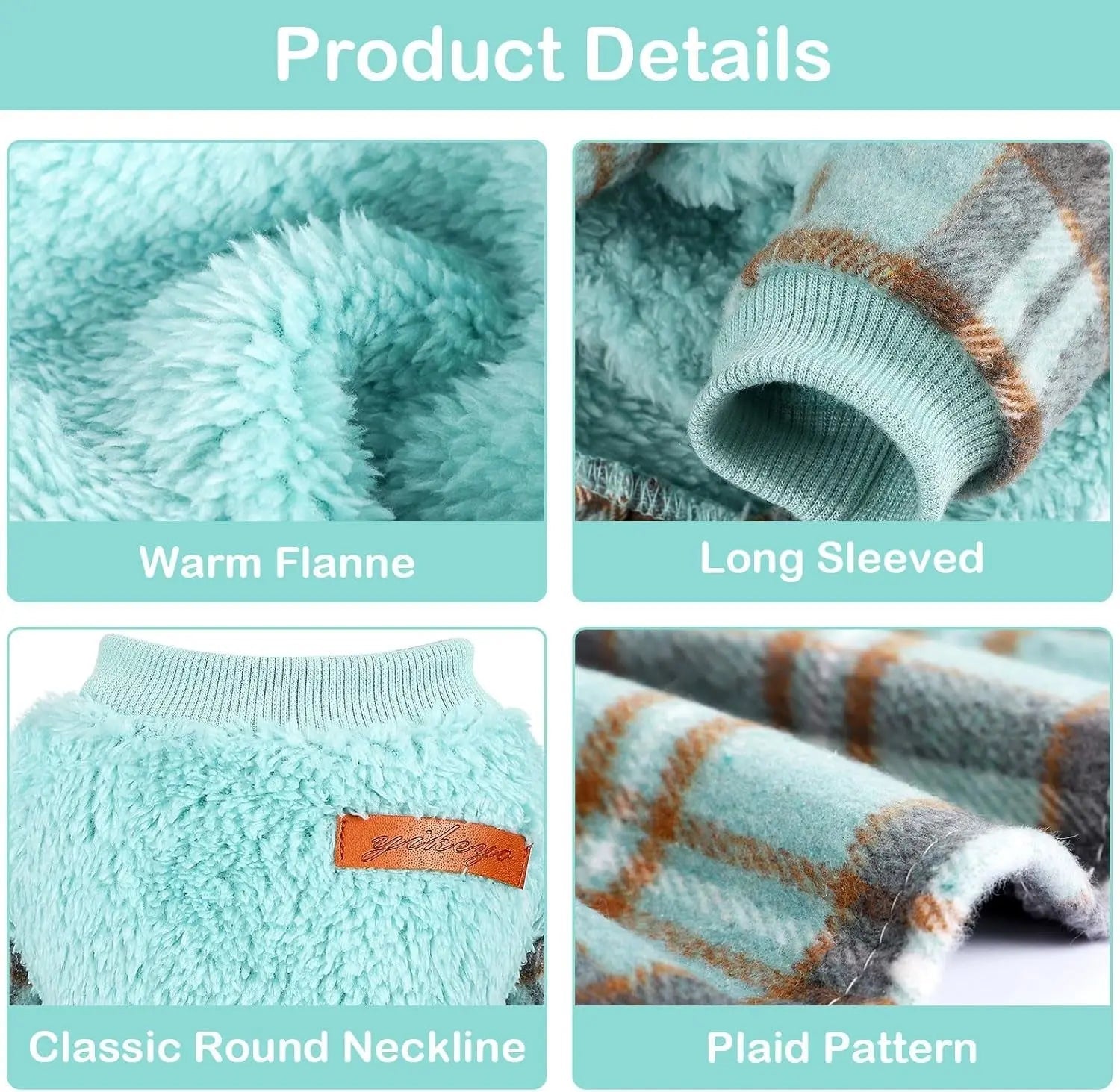 Plaid Dog Sweater Dress – Warm Winter Outfit for Puppies