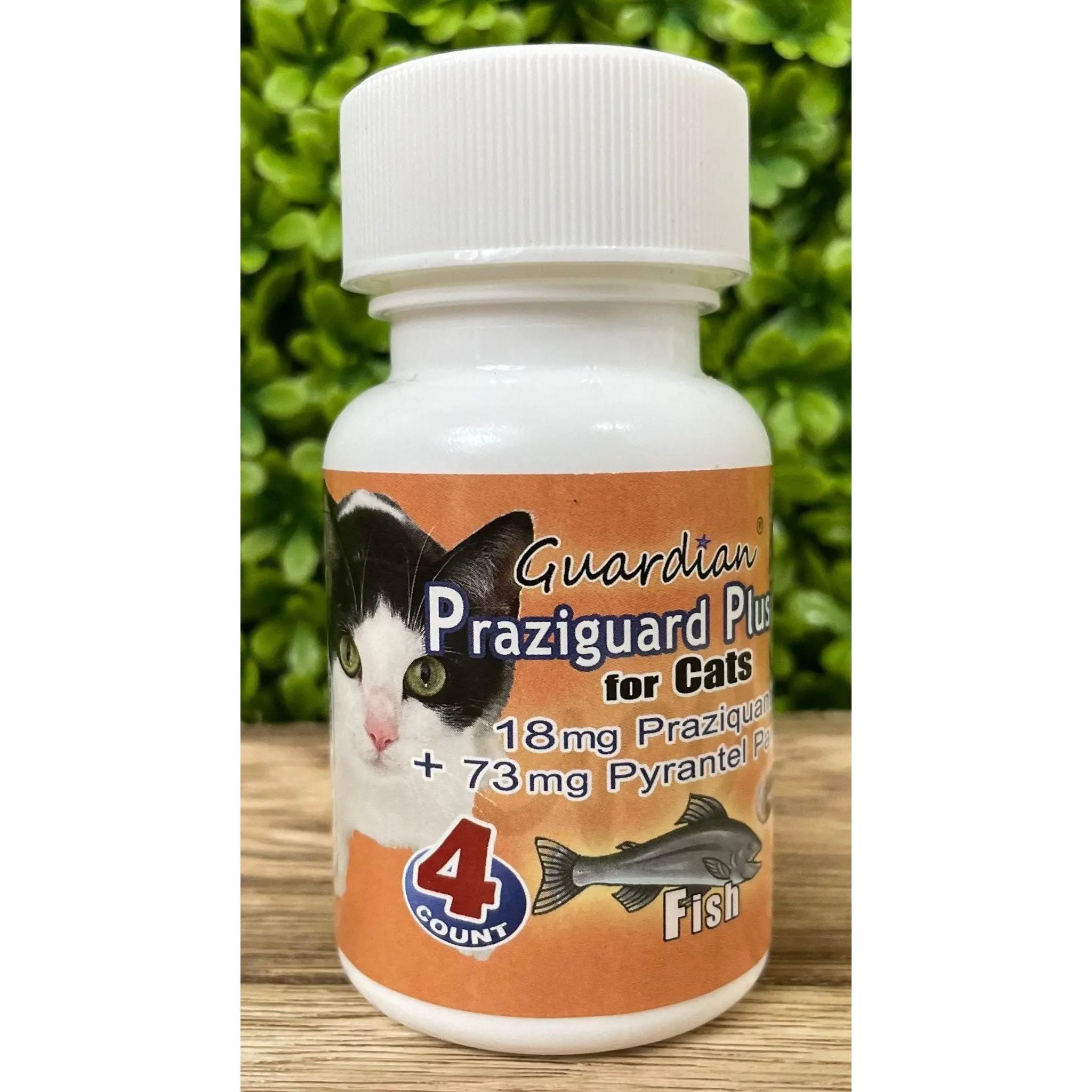Praziguard Tapeworms Plus De-Wormer for Cats 4 Gelcaps Fish Flavor