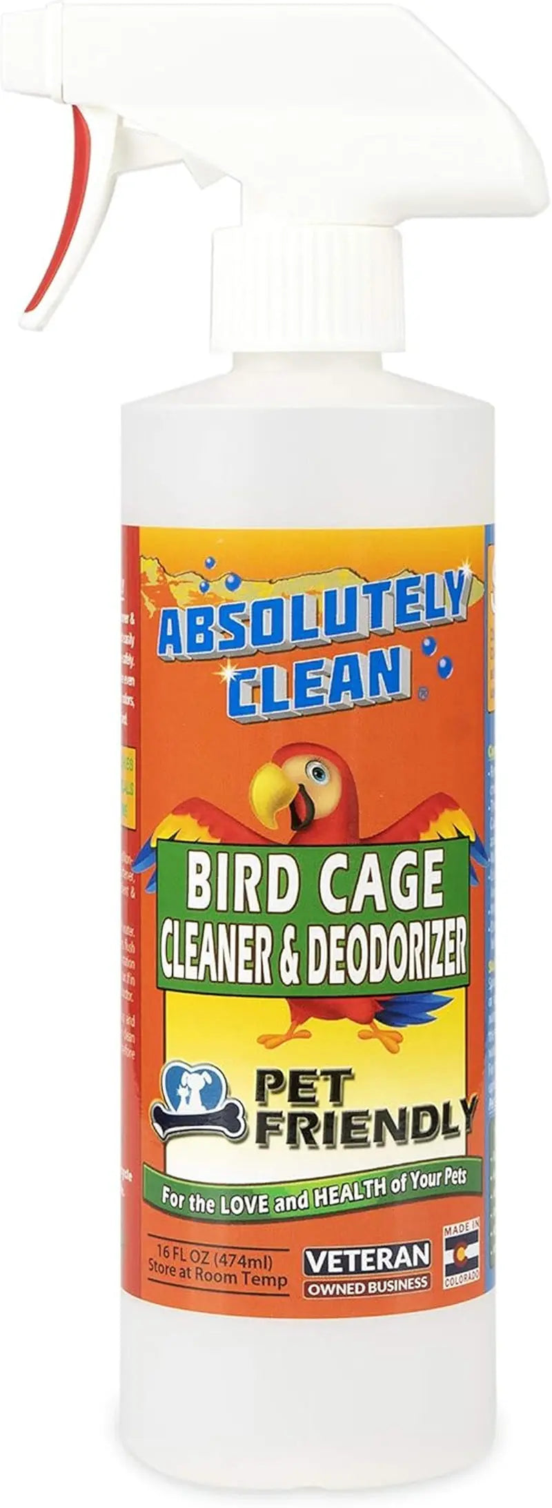 Bird Cage Cleaner & Deodorizer – 4X Concentrate