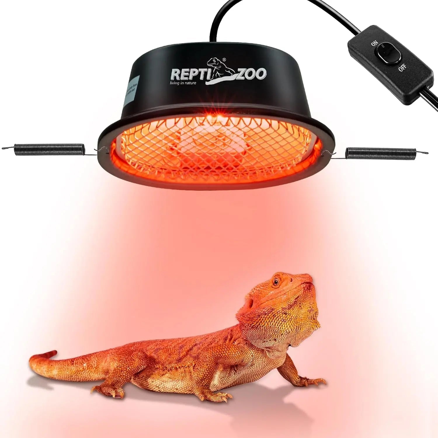 G9 Reptile Infrared Heat Lamp Kit 50W UVA Basking Light Hood Mesh