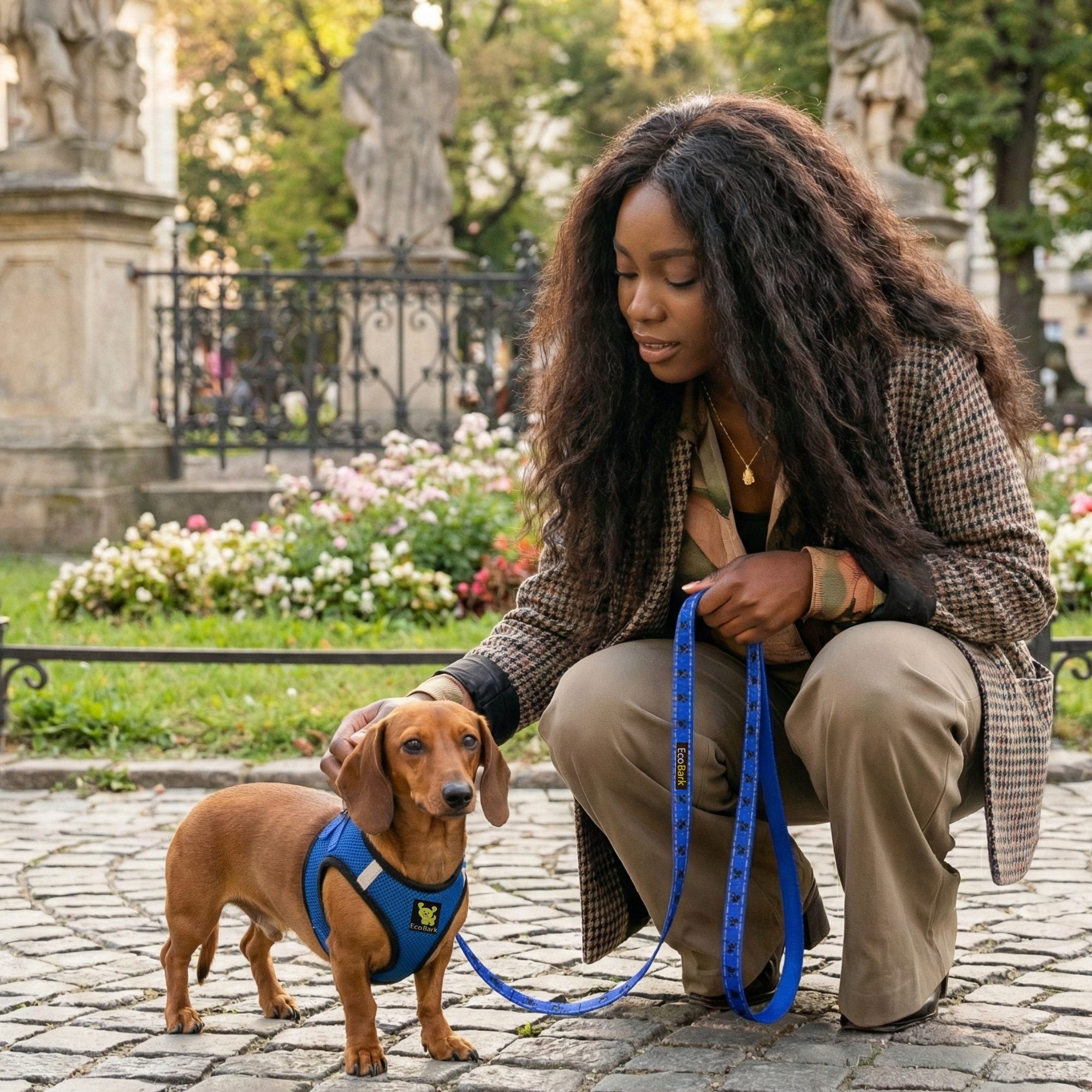 EcoBark Royal Blue Dog Leash- Padded Comfort Grip Leash - 4ft, 5ft, and 6ft Leash for Small and Medium Dogs