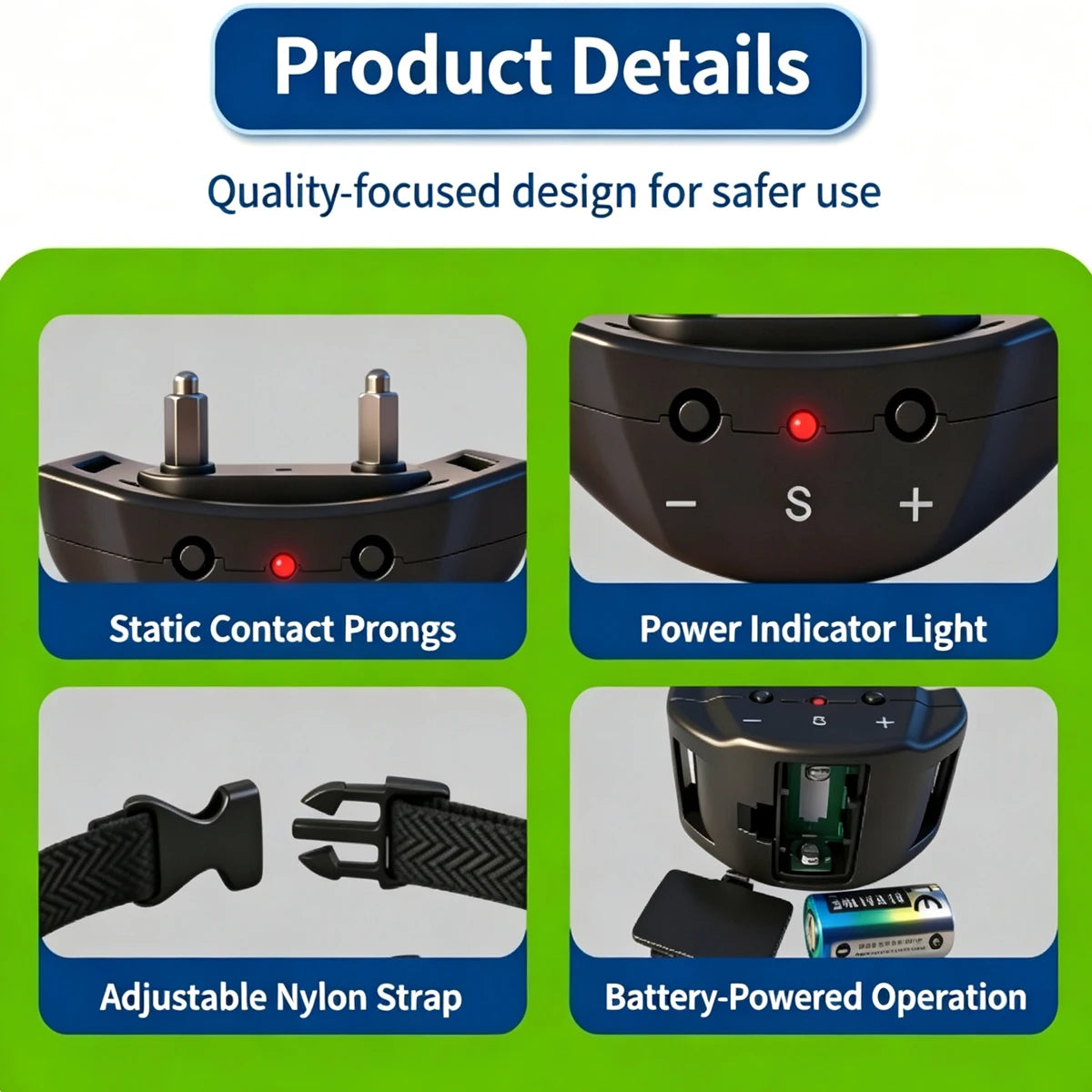Automatic Anti-barking Click Training Waterproof Shock Collar Electric Dog Anti-bark Device for Dogs Stop Big Pets Products Pet