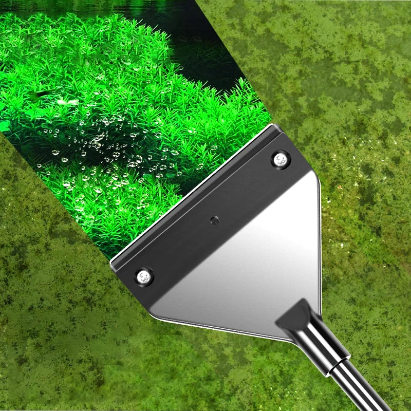 Fish Tank Cleaning Tool Flat Sand and Algae Removal Dual-Use Glass Algae Removal Scraper with 5 Blades Aquarium Cleaning Tool