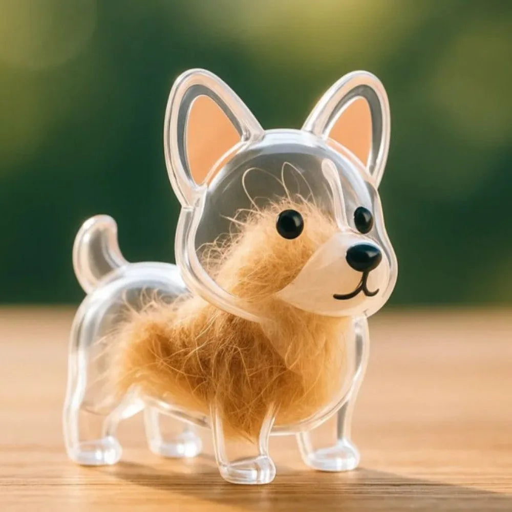 Transparent Dog Fur Storage Pendant Cute DIY Accessories Portable Souvenirs Keychain Fur Storage Capsule Pet Hair Container