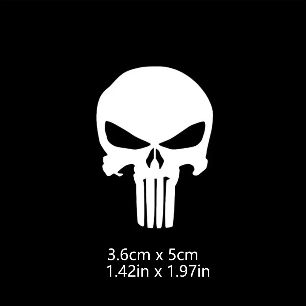 Skull Head Motorcycle Glow Stickers Waterproof Moto Helmet Decoration Motorbike Fuel Tank Side Fairings Decal Accessories