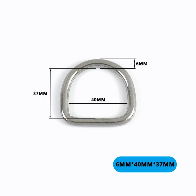 4/5/10Pcs 304 Stainless Steel D-Ring Buckles for Backpack Straps Webbing Belts Pet Dog Collars DIY Bags Hardware Accessories