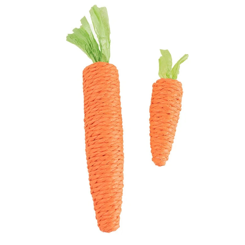 Fun Cat Teething Stick Sound Carrot Cuddle Toy Anti-Bite Scratch Board Pet Supplies for Interactive Entertainment