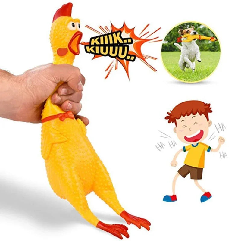 Screaming Chicken Squeeze Sound Toy Pets Dog Toys Product Shrilling Decompression Tool Squeak Vent Chicken Interesting