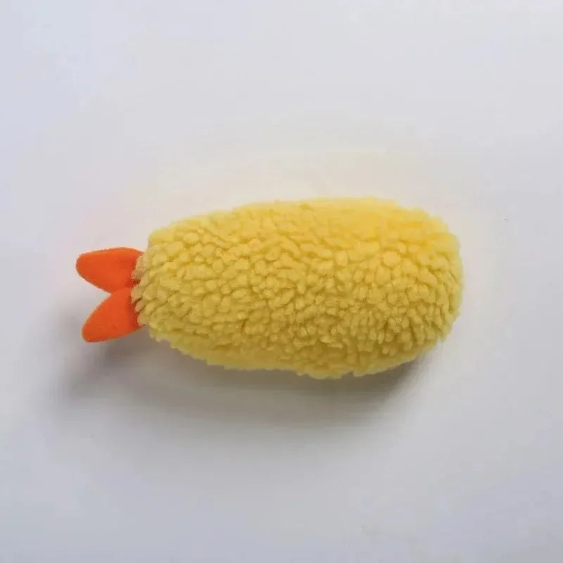 Fried Shrimp Tempura Dog Pet Chew Bite Squeaky Toy Cute Stuffed For Puppy Play Terrier Hond Shiba Yorkshire Corgi