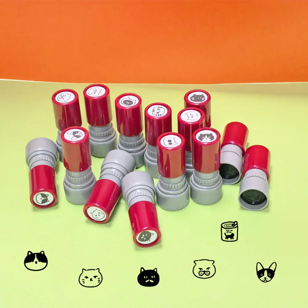 Cat Pattern Stamp Black Cat Animal Stamp for Inspiring and Encouraging Teaching Classroom Active Activities Teacher Stamp