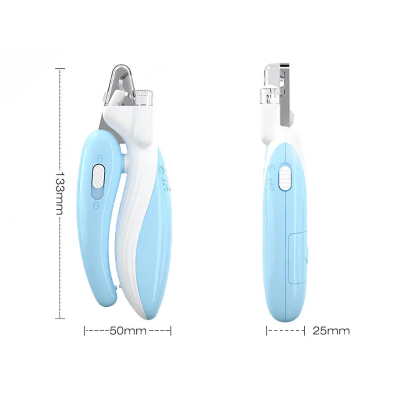 Safe Pet Nail Clippers with LED Light,Professional Claw Grooming Scissors Trimmer for Dogs Cats Rabbits,Stainless Steel Portable