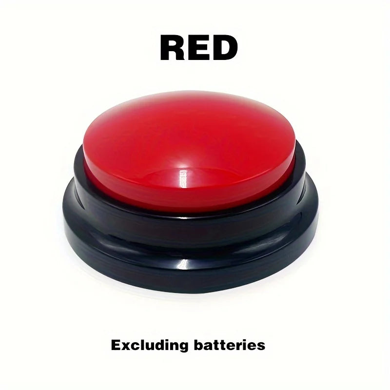 Pet Communication Button, Recordable Talking Training Buzzer, Dog Interaction Toy, Voice Recording Cat Play Button, Durable Plas