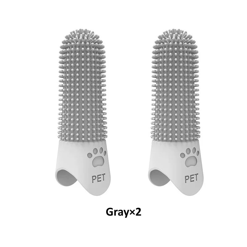 2/5Pcs Pet Soft Silicone Cleaning Toothbrush  Nail Brush Finger Brush Cat Dog Tooth Brush Dog Teeth Cleaning Tool Pet Products
