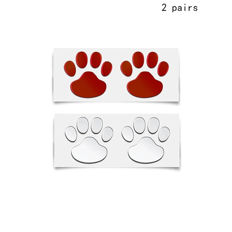 Car Stickers Creative Decals Paw 3D Animal Dog Cat Foot Prints Decal Car Motocycle Sticker Car Accessories