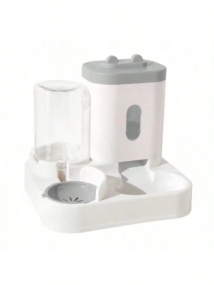 1-Pack Automatic Gravity-Fed Cat Water Dispenser & Feeder - Spill-Proof Large Capacity One-Piece Design,
