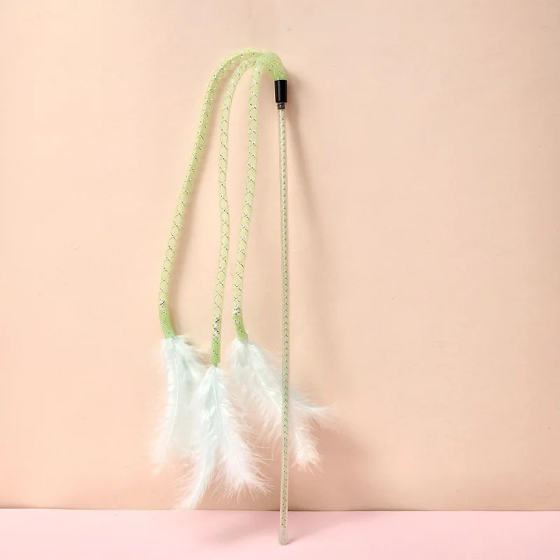 Cat Toy Self Hi Feather Toys for Cats Playing Stick Bite Resistant Cat Toys Interactive Funny Cats Toy with Bell Pet Products