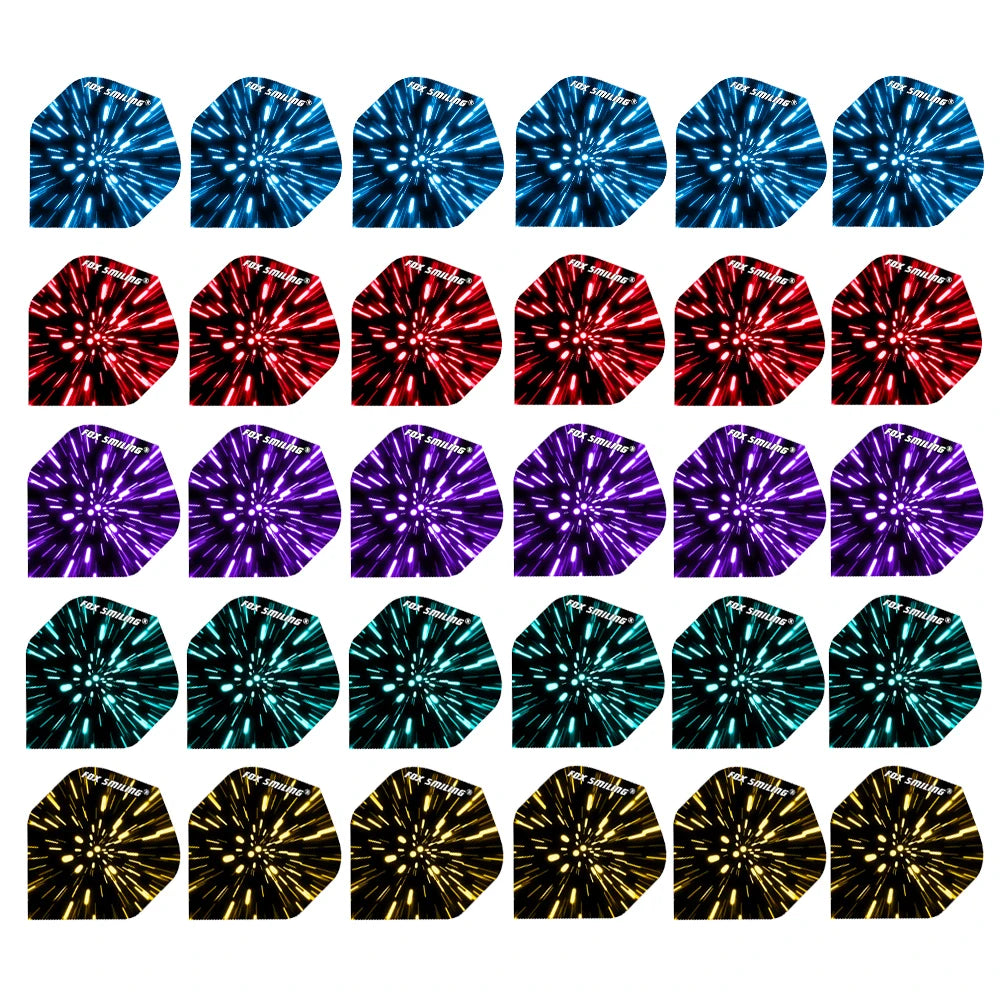 Fox Smiling Dart Flights Set 60PCS Multiple Styles Colorful PET Darts Flights Professional Darts Newly Dart Accessories