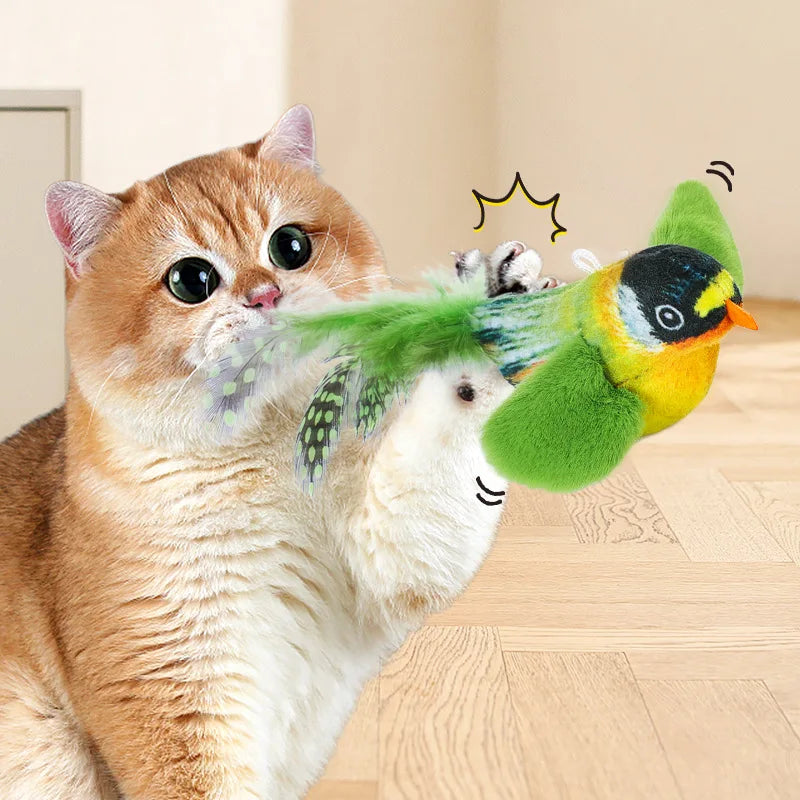 1PC Lifelike Catnip Bird Vivid Cat Toys Pet Catnip Simulation Molding Cat Teaser with Feather Soft Plush Fabric Toys for Kitten