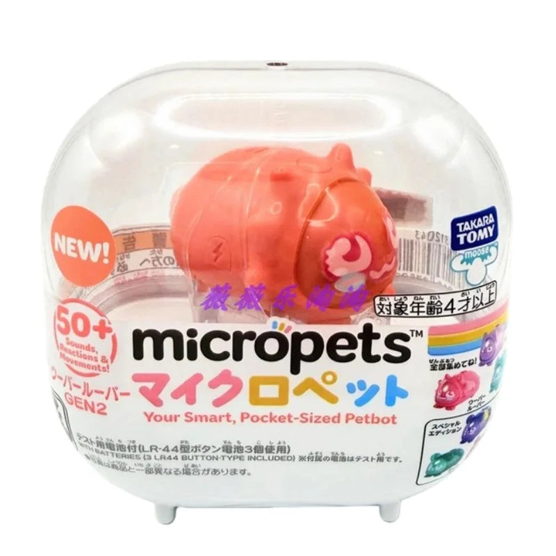 Genuine Takara Tomy Micropets Pocket-Sized Petbot Cat Rabbit Dog Series Electron Pet Interaction Machine Toy Gifts