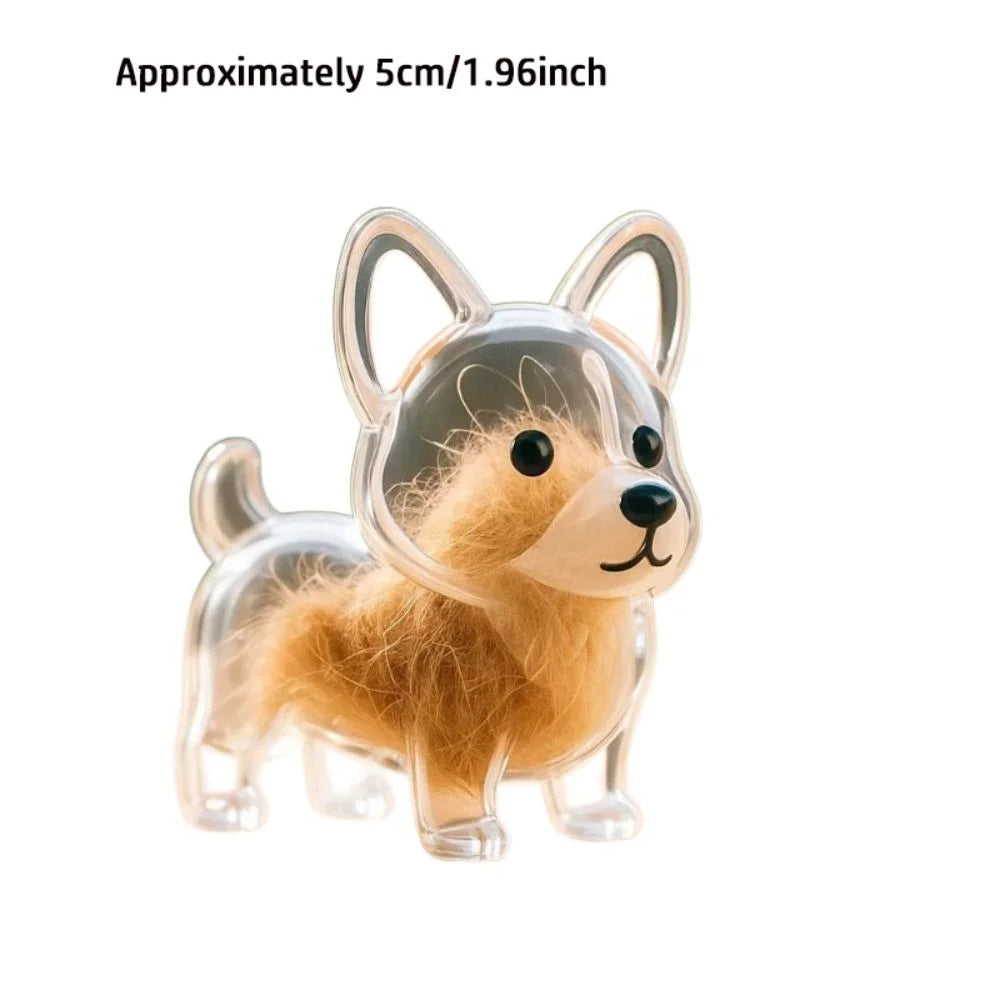 Transparent Dog Fur Storage Pendant Cute DIY Accessories Portable Souvenirs Keychain Fur Storage Capsule Pet Hair Container