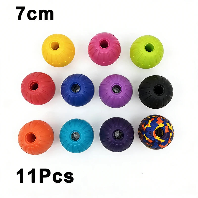 11pcs EVA Colorful Hollow Training Ball Dog Play Puppy Toy Indestructible Pet Supplie Tooth Chew Safe Large Dog Tough Water Toys