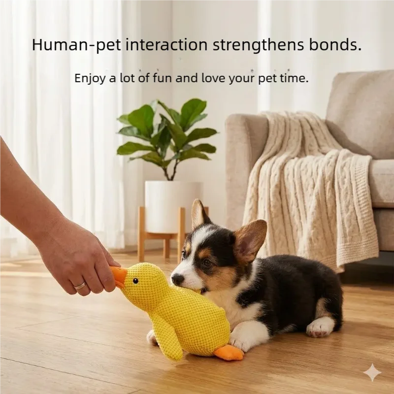 1/3PCS Things For Dogs Accessories Dog Supplies Calming Duck Squeaky Plush Toy Luxury Sleep Aid Durable Puppy Companion Pet