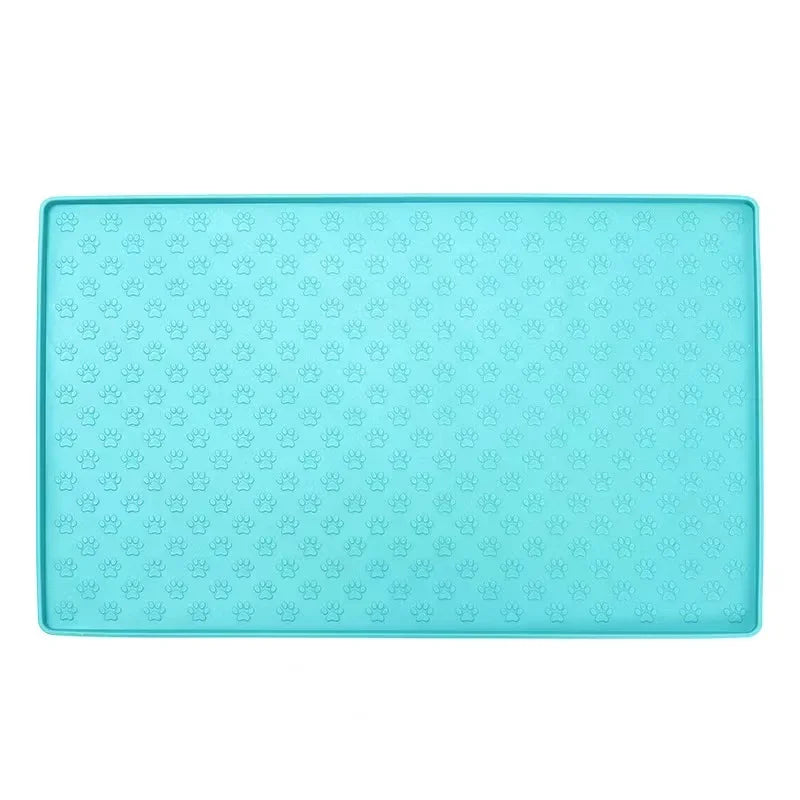 Pet Placemat Cat Dog Drinking Feeding Placemat Feeder Mats Cat Feed Mat Dog Food Bowl Mat Silicone Waterproof Pet Bowl Pad