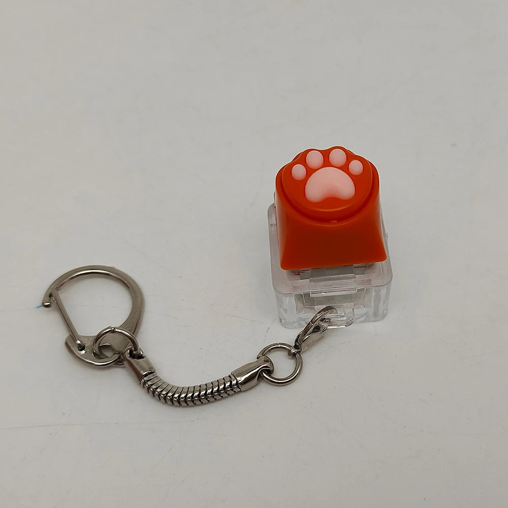 Cute Cat Claw Key Chain Key Ring Fingertip Decompression Pressure Toy Keycap Tester Back Bag Pendant Festival Couples Gift