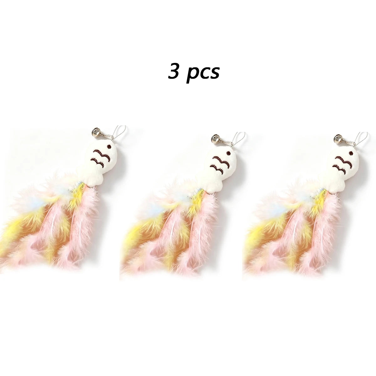 Fun Feather Long Pole Rotating Cat Wand Self-pleasure Relief Toy Soft Interactive Cats Kitten Toys Pets Accessories Pet Products