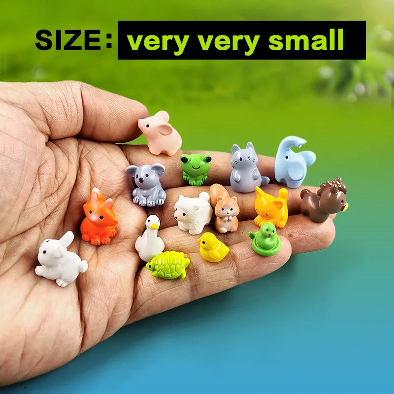 20Pcs Christmas Capybara Flamingo Toucan Pelican Fox Rabbit Pig Cat Frog Figurine Miniature Fairy Garden Decoration Accessories