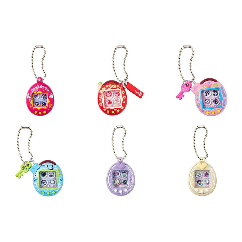 Bandai Tamagotchi Electronic Pet Shaking Charm Gashapon Capsule Toy Collection 3 Bag Pendant Keychain Decoration