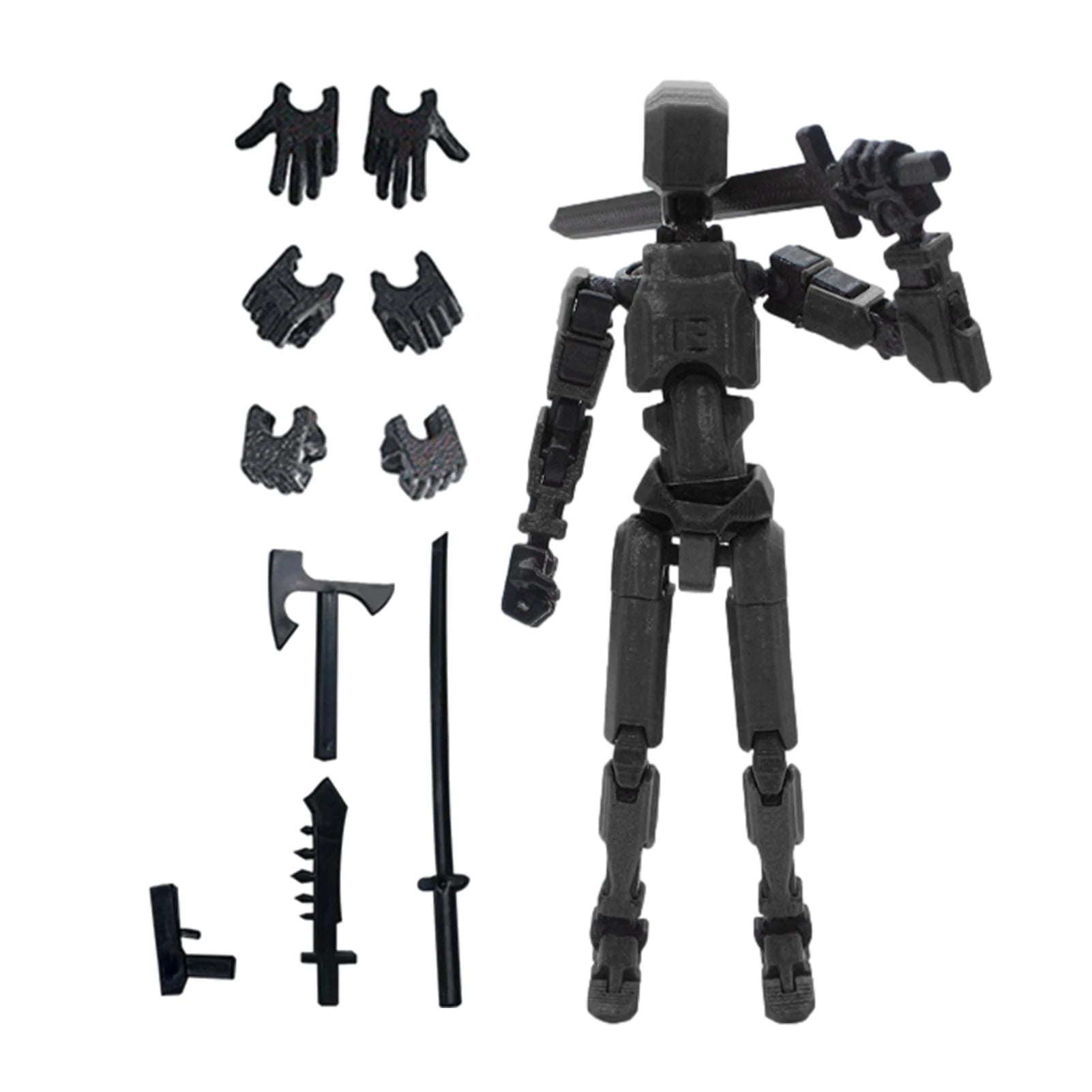 Action Doll Titan Multi Joint Mobile Transformation Robot Handheld T13 Action Doll Character and Dog Shaped Toy Children's Gift