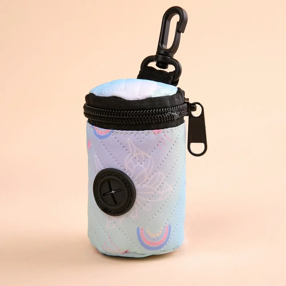 Hangable Dog Poop Bag Dispenser Zipper Dogs Walking Accessory Waste Bag Holder Portable Cute Garbage Bags Organizer Pet Supplies