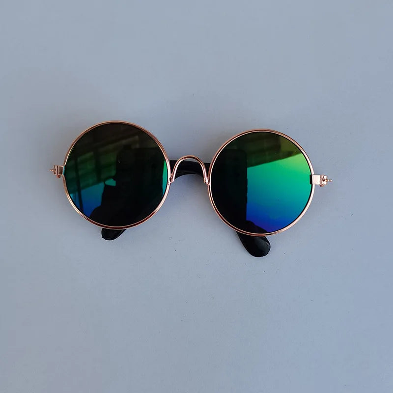 Cat Sunglasses Lovely Vintage Round Reflection Eye Wear Glasses for Small Dog Cat Pet Photos Pet Products Props Accessories